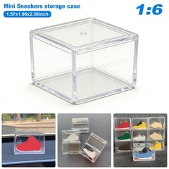 5-50Pcs Stackable Clear Transparent Mini Sneakers Shoes Storage Display Cases