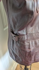 Men’s Safari-Style Brown Leather Jacket, Size ITA 48/US 38/M, Made in Italy