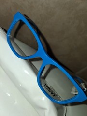 Versace 3325U 5379 Blue Square Full Rim Plastic Eyeglass Frames 47mm