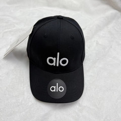Аlo Yoga Performance Hat Black White Logo Adjustable Athletic Cap Unisex NWT