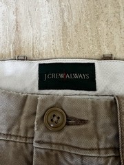 J.Crew Men’s Beige Slim Fit Tapered Chino Pants 32 Twill Cotton Pockets