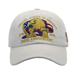 Baseball Cap United States 250th Anniversary Hat Unisex Adjustable Washed Cotton