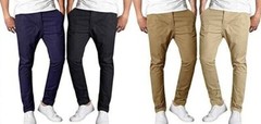 Men’s Stretch Cotton Chino Pocket Casual Pants ( Size 30-42 ) NWT Free Shipping