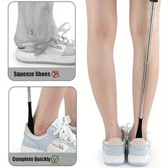 Shoe Horn Extra Long Handle Stainless Steel 28″ Handled Metal Shoehorn Horns