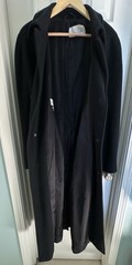Vestimenta Black Cashmere and Wool Long Overcoat Men’s EUC