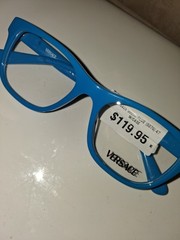 Versace 3325U 5379 Blue Square Full Rim Plastic Eyeglass Frames 47mm
