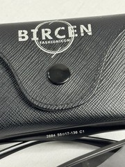 BIRCEN Rectangle Sunglasses Men’s Full Rim Black Plastic Frame/Lens 2684 55