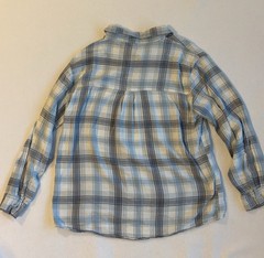 Cotton On Women’s Light Blue And White Flannel Top Size S