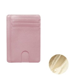 For Men Leather Wallet RFID Blocking Slim Flat Wallet Card Case ID Card Holder