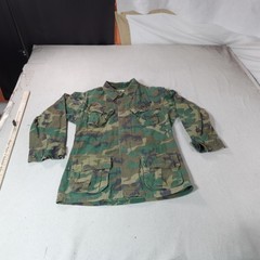 USMC ERDL Jungle Camo Jacket Mens Small Uniform Shirt Slant Pocket Vietnam 70s