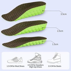 Gel Shoe Insole Invisible Height Increase Heel Lift Taller Insert Pad Silicone