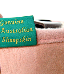 Genuine Australian Sheepskin Mid-Calf Wedge Pink Suede Boots Pull-On:8 M US/38EU