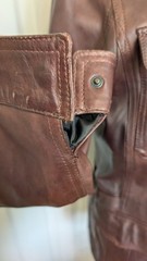 Men’s Safari-Style Brown Leather Jacket, Size ITA 48/US 38/M, Made in Italy