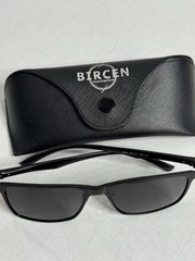BIRCEN Rectangle Sunglasses Men’s Full Rim Black Plastic Frame/Lens 2684 55