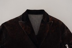 DSQUARED2 Jacket Cotton Brown Full Button Men Long Coat IT48/US38/M RRP 1950usd