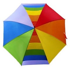 Rainbow Colored 8 Segment Manual Unisex Umbrella, 54-inch Arc – NWT