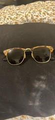 Ray-Ban Clubmaster RB3016 Men’s Tortoise Brown Full Rim Black Tinted