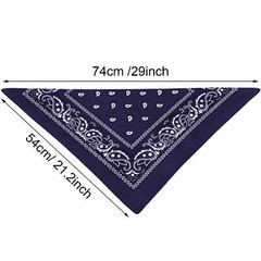 Bandana 100% Cotton Double Sided Print Paisley Cowboy Scarf Party Favor Headband