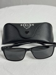 BIRCEN Rectangle Sunglasses Men’s Full Rim Black Plastic Frame/Lens 2684 55