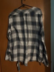 Time and Tru Women’s Plus XXXL Long Sleeve Plaid Woven Cotton Blouse (3-86)