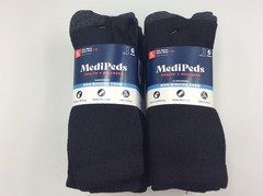 MediPeds Men’s Non-Binding Crew Socks, 12-Pairs, Large Shoe Size 7-12🎈FREE SHIP