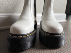 Dr. Martens 2976 Quad Platform Chelsea Boots White Sz M4 W5 EU 36