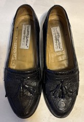 Mezlan Black Genuine Crocodile Loafers Rodeo SIZE 9 M US 38 eUR