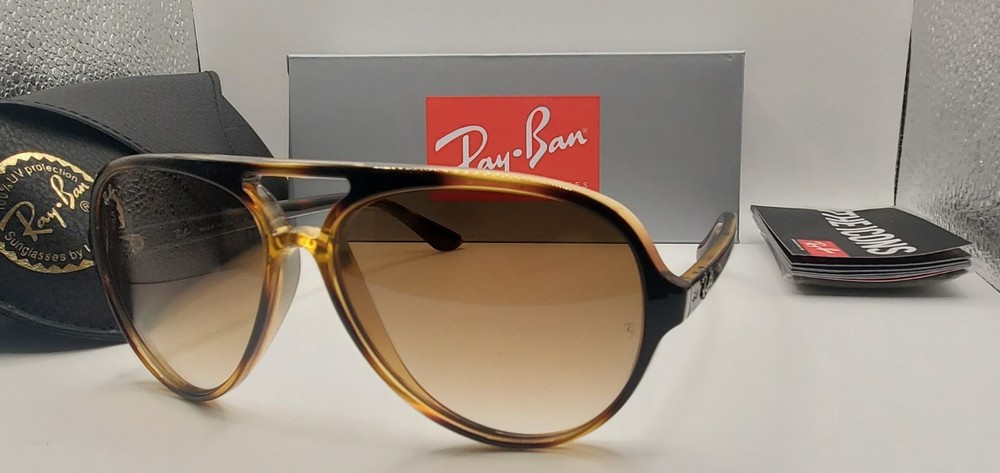New Ray-Ban Cats 5000 Havana Brown Sunglasses RB4125 710/51 59MM Unisex