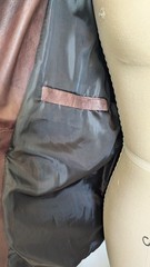 Men’s Safari-Style Brown Leather Jacket, Size ITA 48/US 38/M, Made in Italy