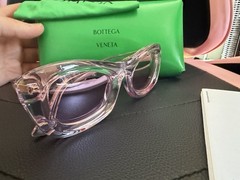 Bottega Veneta BV1088S 005 Violet Flash Pink Transparent Acetate Sunglasses