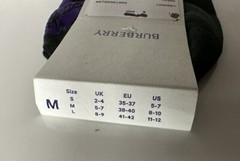 Burberry 3 Bar Socks Wine/Royal M (8-10 US / 38-40 Euro) 8079930 NWT $140