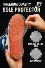 Sole Protectors 4 Pack – Clear Self-Adhesive Shoe Sole Guard & Anti-Slip Wear Re