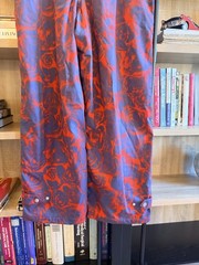 Burberry Prorsum Men’s Floral Rose Twill Chino Pants Blue/Red Size 50 W34