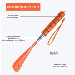 Shoe Horn Extra Long Handle Stainless Steel 28″ Handled Metal Shoehorn Horns