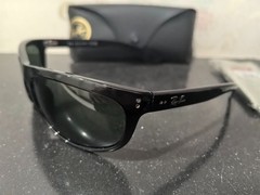 Ray-Ban BALORAMA Sunglasses RB4089 601/31 Black Frame Green Lens 62-19 mm