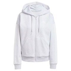 adidas women Essentials 3-Stripes Full-Zip Fleece Hoodie