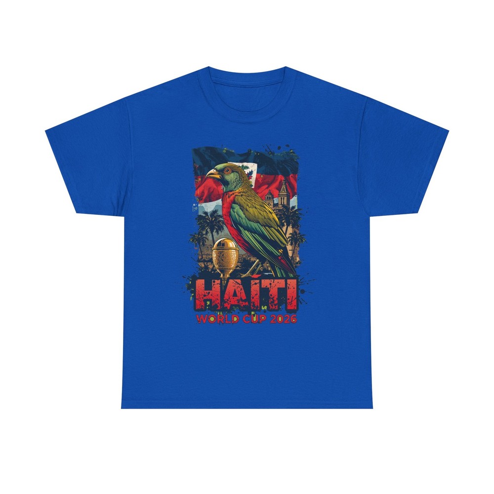 Haiti Parrot World Cup 2026 Tee | Haitian Flag, Tropical Trophy