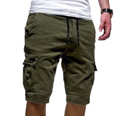 Men Casual Chino Cargo Shorts Pants 6-Pockets Summer Beach Trousers