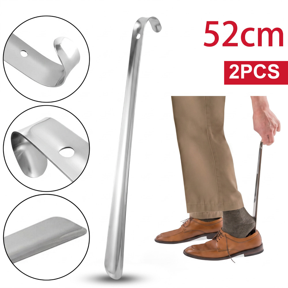 Extra Long Shoe Horn 52cm Stainless Steel Metal Shoehorn Long Handle for Seniors