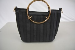 Womens Small Black hand purse loop handle