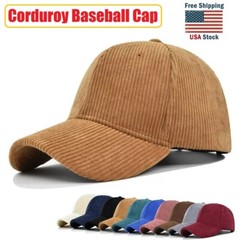Corduroy Dad Hat Baseball Classic Adjustable Soft Plain Cap Unisex Cotton Hat