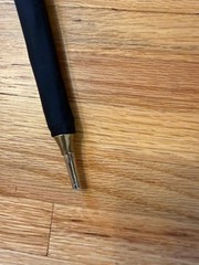Vintage MCM PK Polan Katz & Co Black Nylon Umbrella Metal Loop Handle RARE