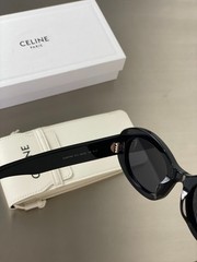 New Gold Triomphe CELINE CL40194U Black/Gray Lens Gold Oval Women’s Sunglasses