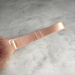 GUCCI Half Moon Loop Handle Mauve Fur Mini Clutch Bag
