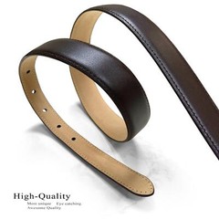 Italian Calfskin Genuine Leather Dress Belt Strap Fits 3/4″(19mm) Wide Buckle