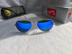 Ray Ban Aviator RB3026 Sunglasses 62mm Blue Lens/Gold Frame