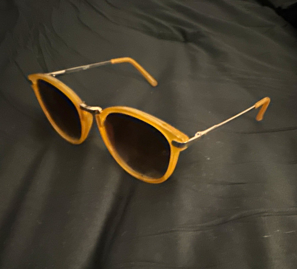 Women’s Round Sunglasses Brown Frame & Lenses, Lightweight Tinted Plastic/Metal