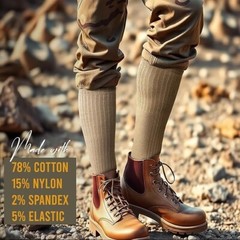 6-12 Pairs Men’s Army Military Boot Socks Combat Trekking Hiking Size 10-13