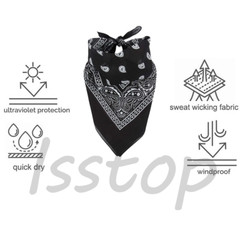 Bandana 100% Cotton Double Sided Print Paisley Cowboy Scarf Party Favor Headband