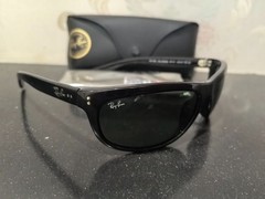 Ray-Ban BALORAMA Sunglasses RB4089 601/31 Black Frame Green Lens 62-19 mm